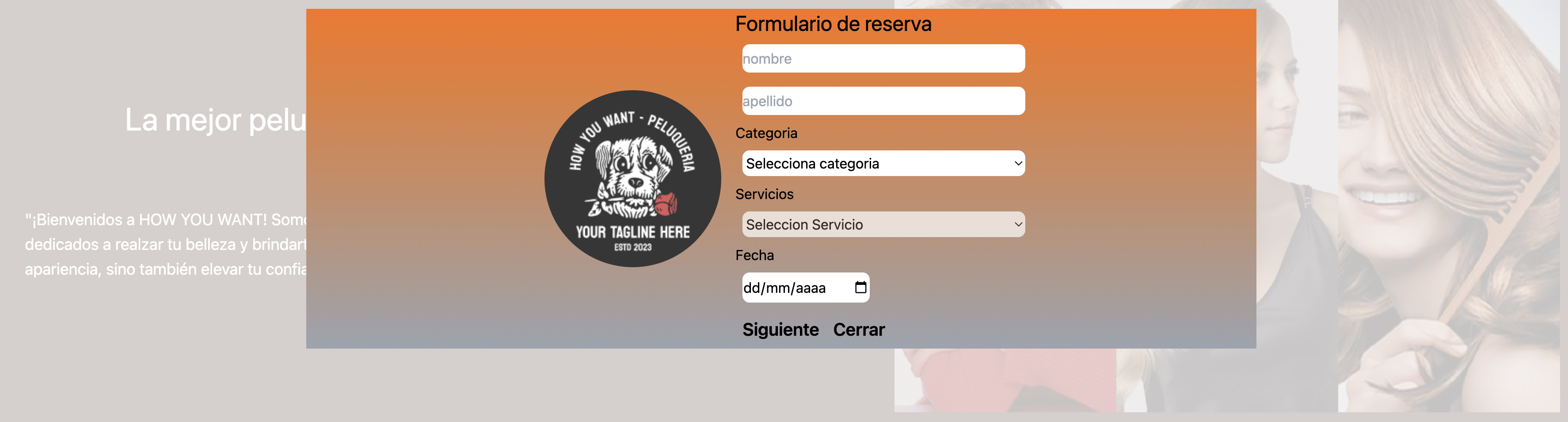 Pagina web para PeluquerÃa y Estetica